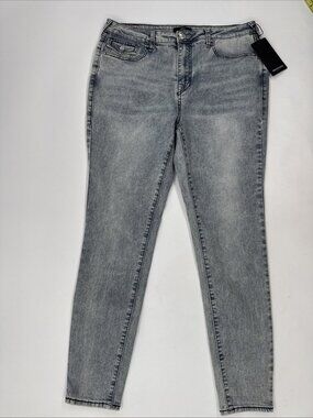 True Religion Jeans Halle High Rise Super Skinny Womens 31 Stone Denim 34x29 NEW
